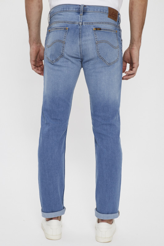 Jeans Rider coupe slim bleu délavé Lee