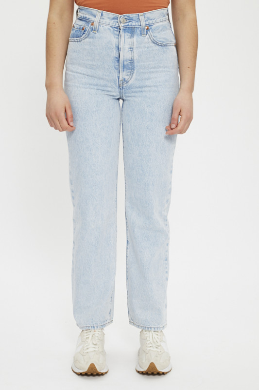 Jeans droit ribcage bleached femme