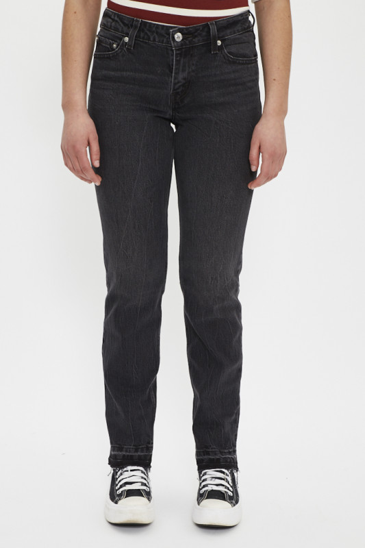 Jeans low pitch noir femme