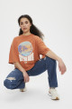 T-shirt orange oversize