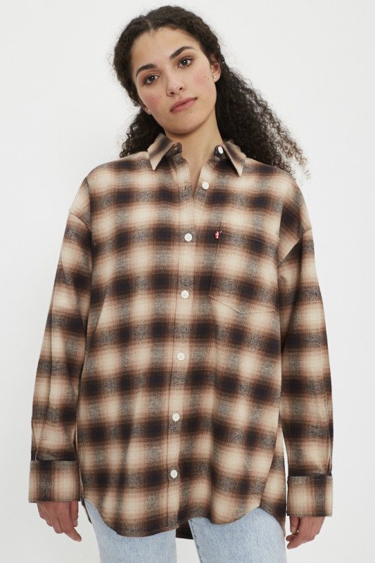 Chemise loose à carreaux