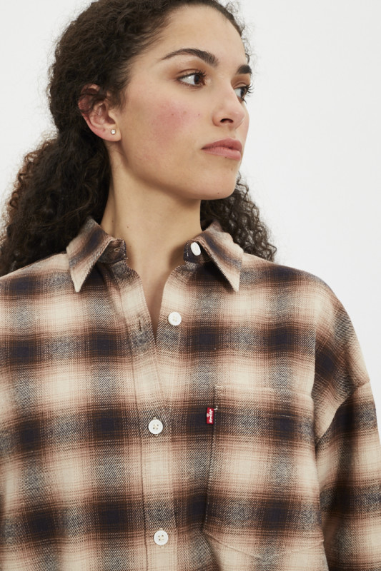 Chemise loose à carreaux