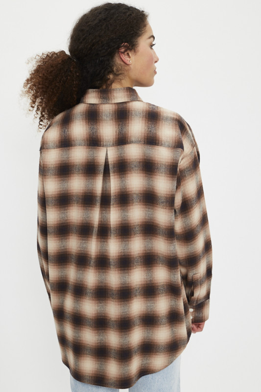 Chemise loose à carreaux