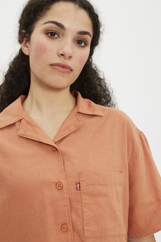 Chemise orange oversize