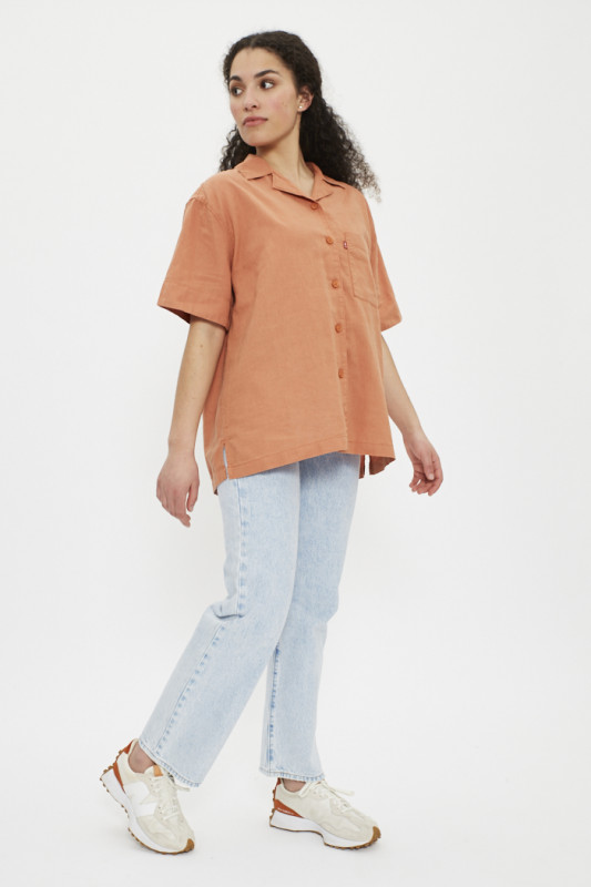 Chemise orange oversize