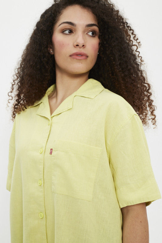 Chemise jaune oversize