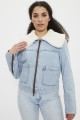 Veste en jean col mouton