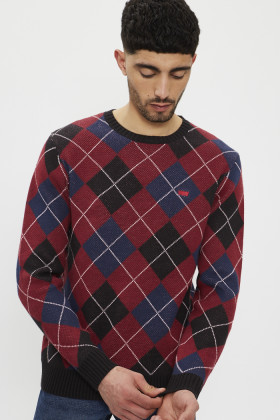 Pull à carreaux