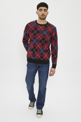Pull à carreaux