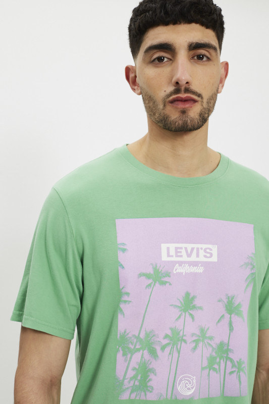 T-shirt vert imprimé