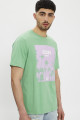 T-shirt vert imprimé