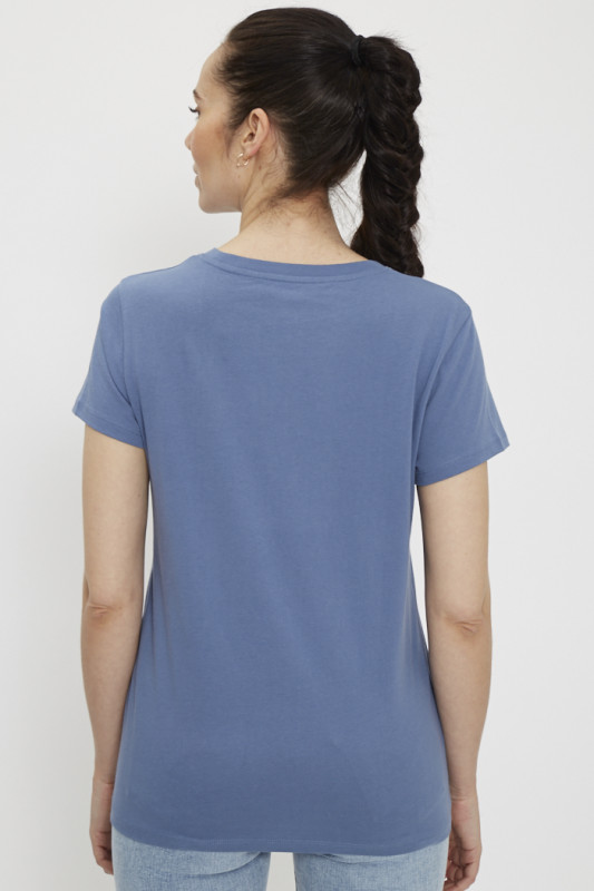 T-shirt bleu imprimé