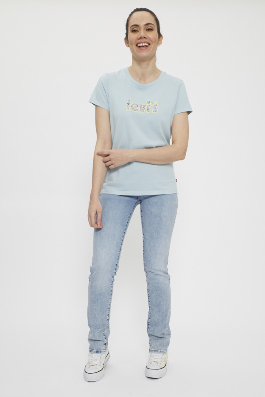 T-shirt bleu imprimé