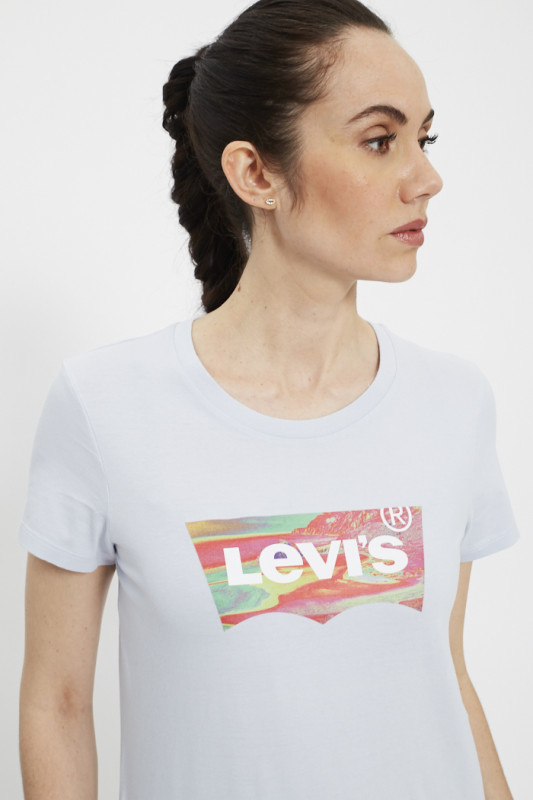 T-shirt bleu imprimé