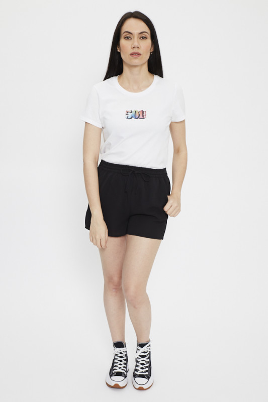 T-shirt blanc imprimé