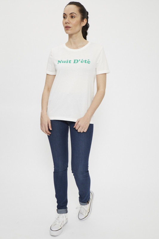 T-shirt blanc imprimé