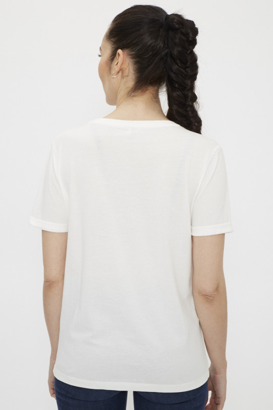 T-shirt blanc imprimé