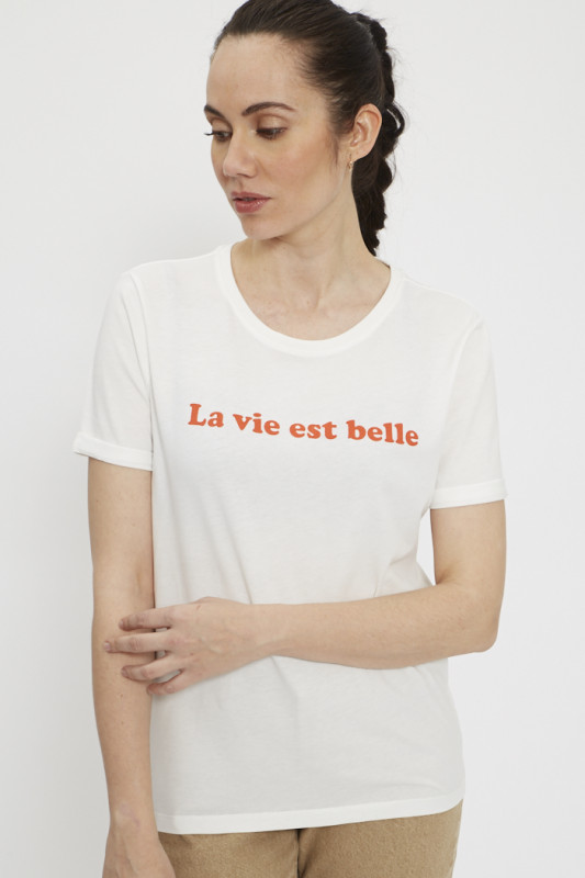 T-shirt blanc imprimé Aaliyah One In A Million | FR