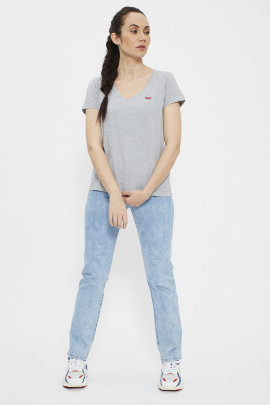 Jeans 501 cropped medium indigo levi's femme