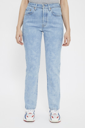 Jeans 501 cropped medium indigo femme