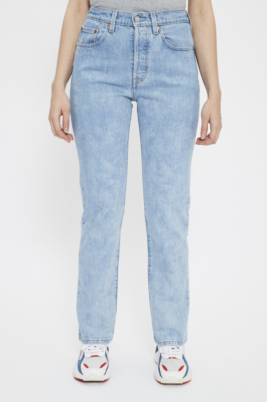 Jeans 501 cropped medium indigo femme