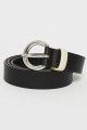 Ceinture noire en cuir