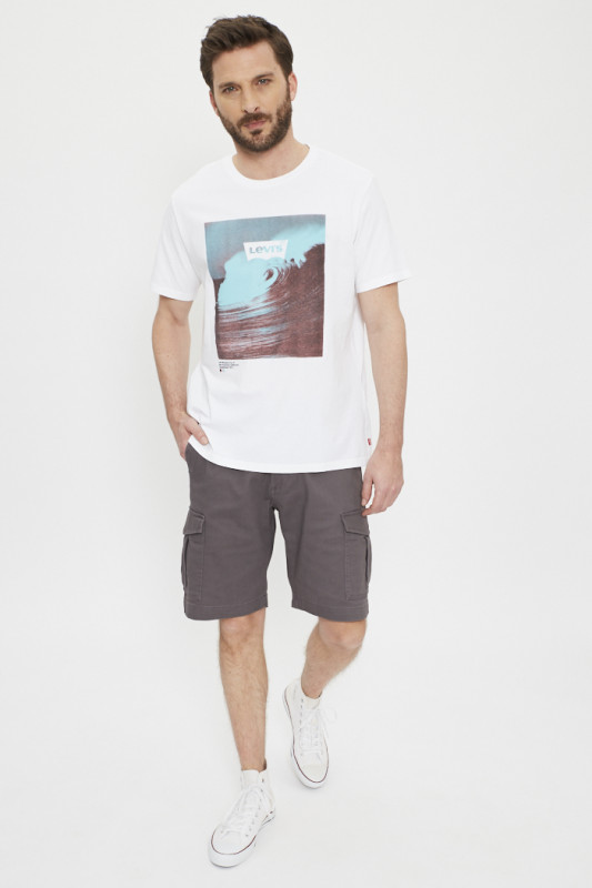 T-shirt imprimé écru grande taille femme