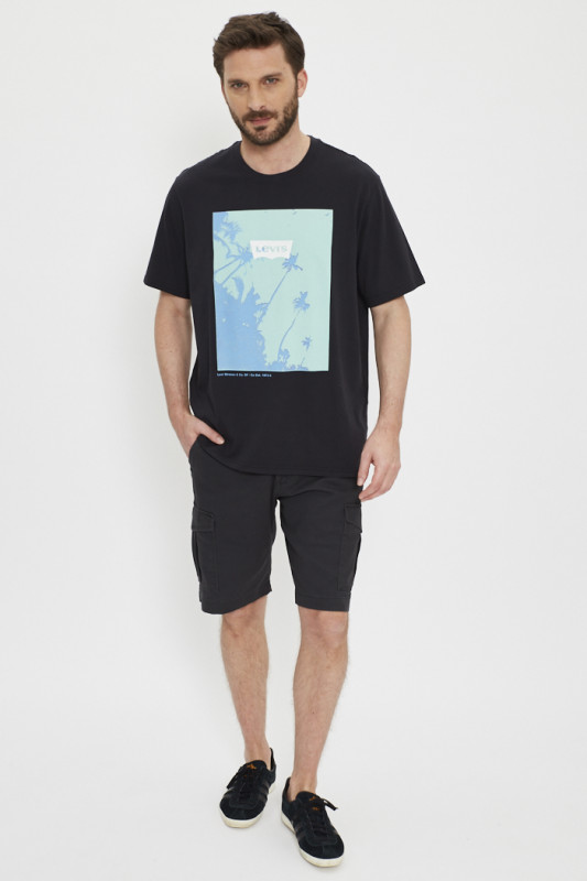 T-shirt noir imprimé