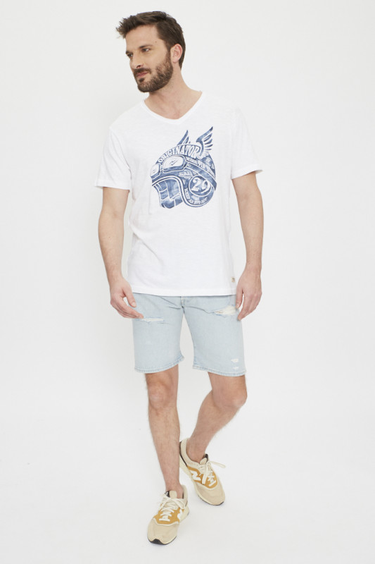 T-shirt blanc imprimé