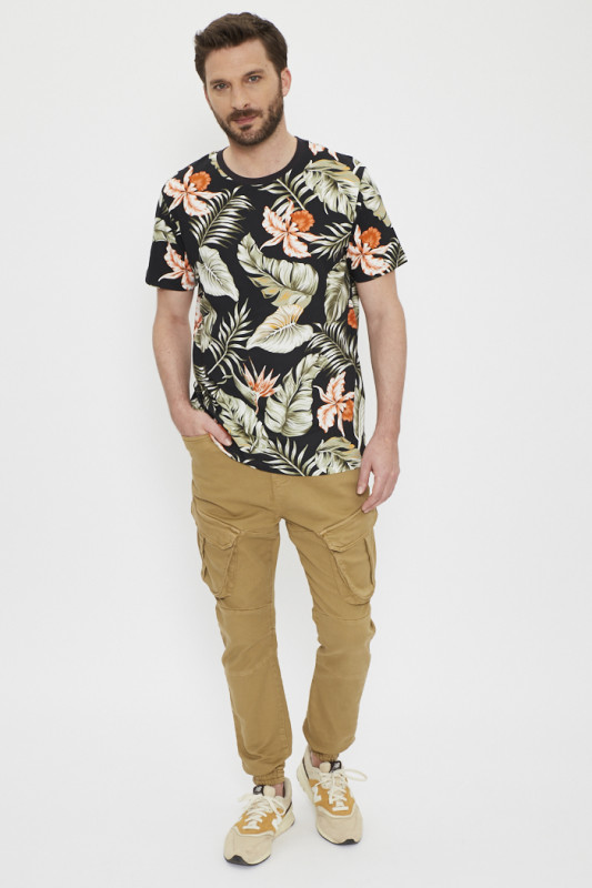 Pantalon cargo camel