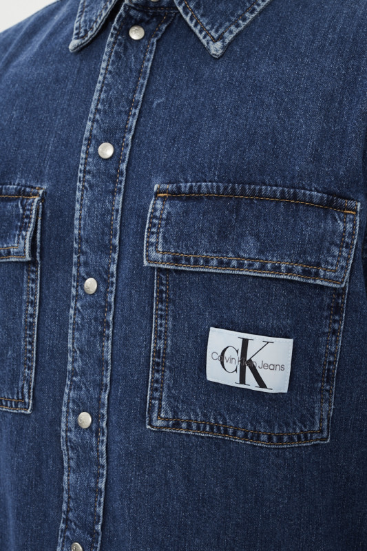 Chemise western en jean denim