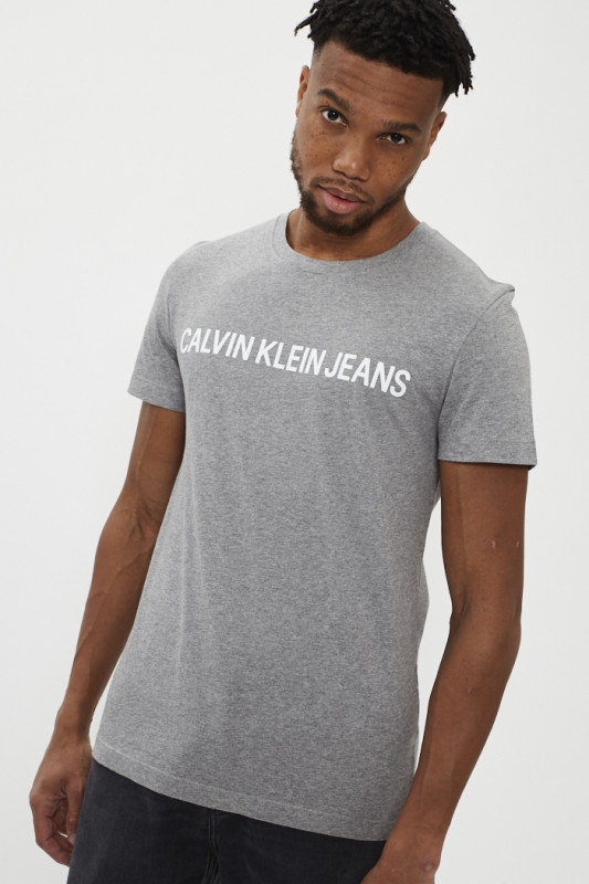 T-shirt gris imprimé