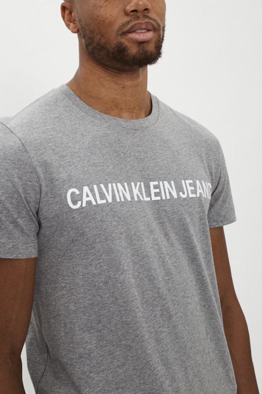 T-shirt gris imprimé