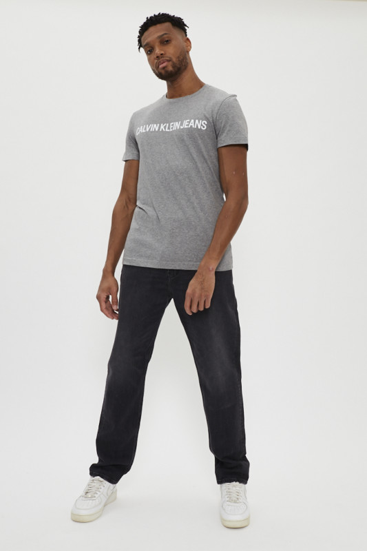 T-shirt gris imprimé