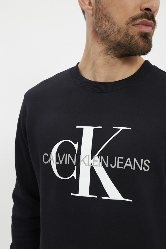Sweat noir imprimé