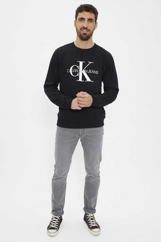 Sweat noir imprimé