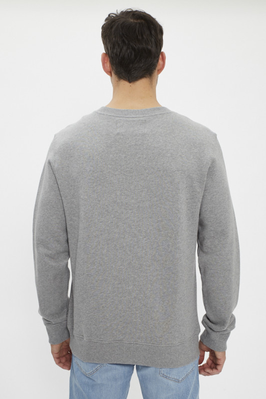 Sweat gris imprimé