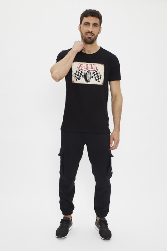 T-shirt noir imprimé