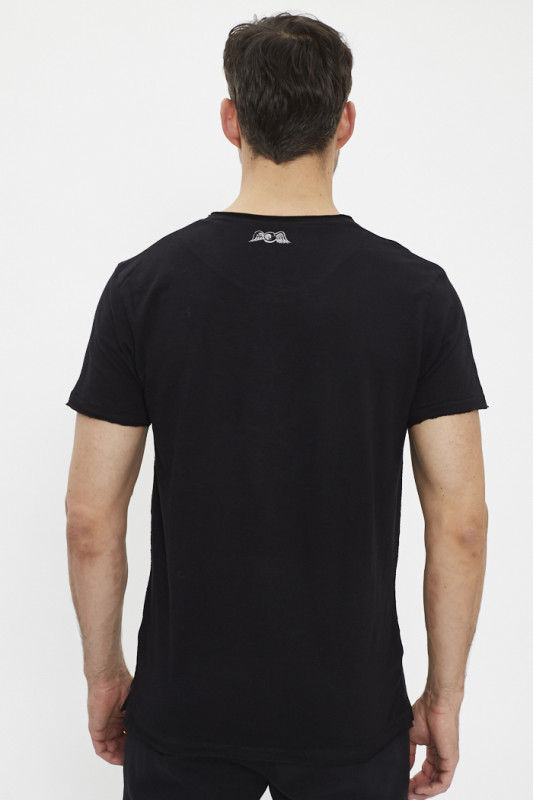 T-shirt noir imprimé