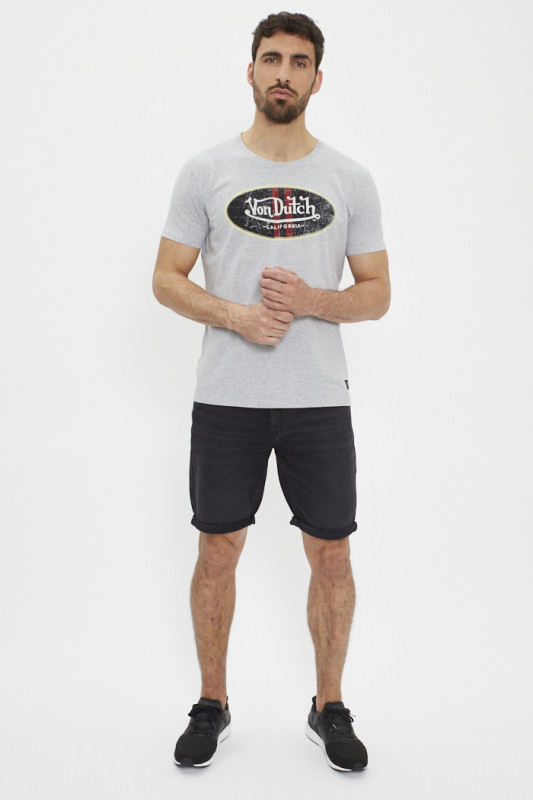 T-shirt gris imprimé