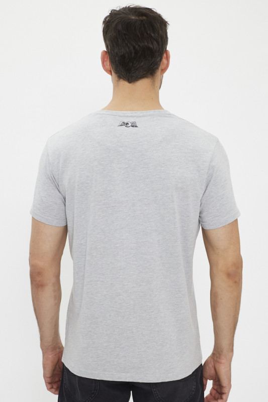 T-shirt gris imprimé