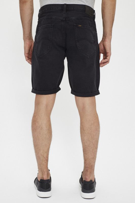 Short en jean noir délavé Lee