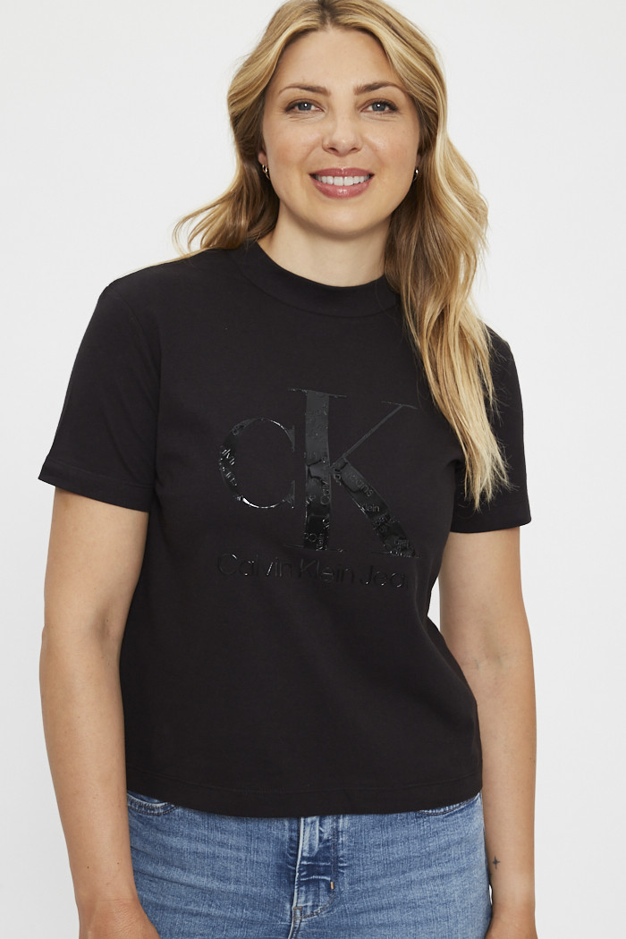 T shirt noir Calvin Klein Destock Jeans