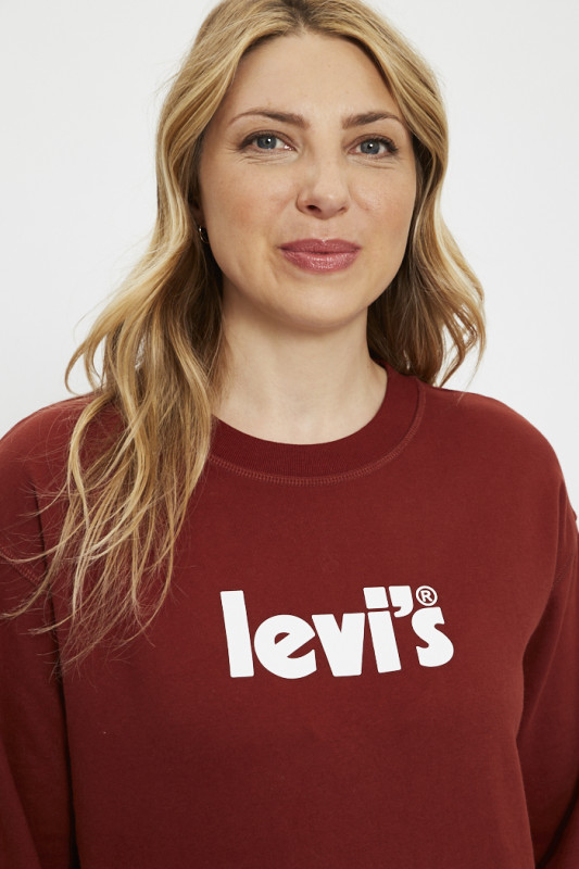 Sweat rouge imprimé