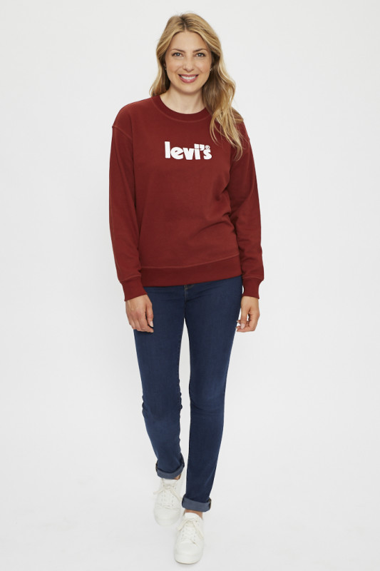 Sweat rouge imprimé