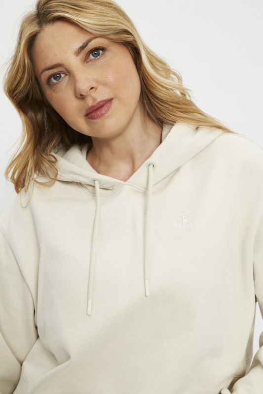 Sweat à capuche beige