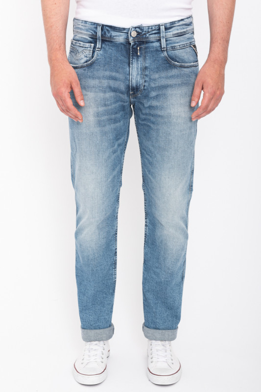 Jeans slim Anbass bleu délavé