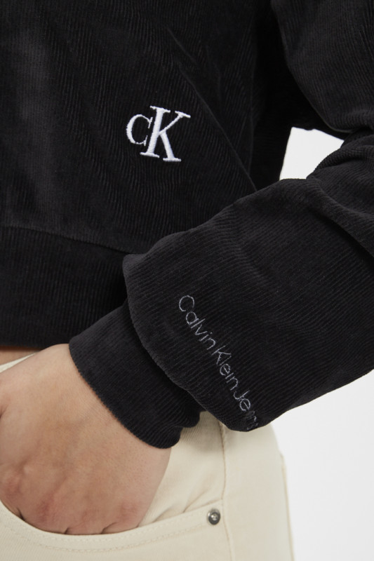 Sweat noir velours