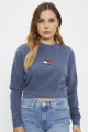 Sweat cropped bleu