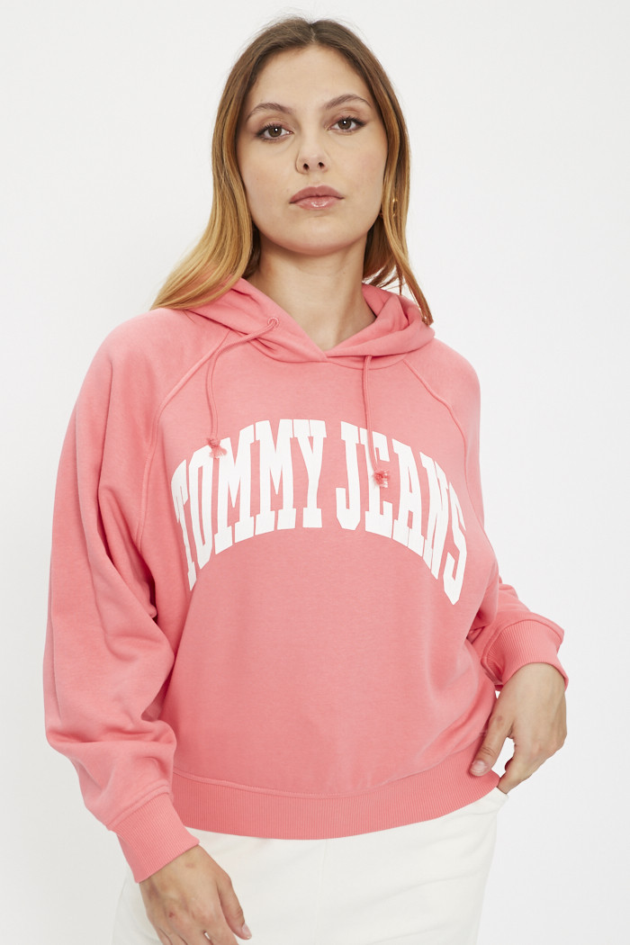 Sweat rose a capuche Tommy Hilfiger Destock Jeans